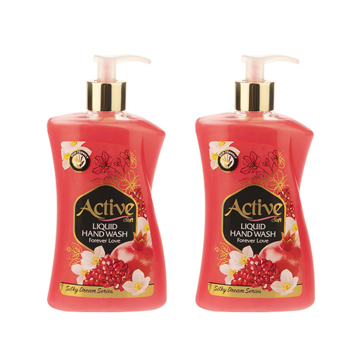 مایع دستشویی پمپی صدفی سری رویای ابریشمی انار Forever love اکتیو 450 گرم