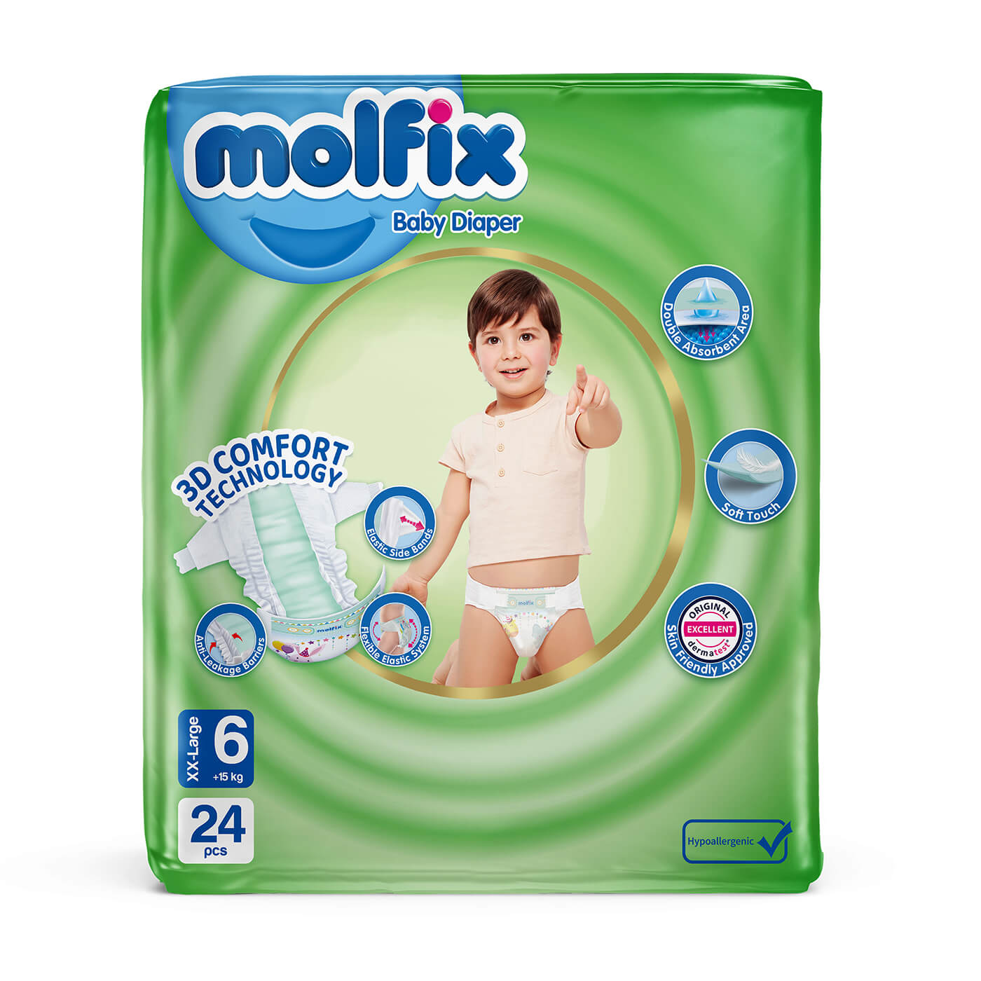 پوشک کودک مولفیکس سایز 6