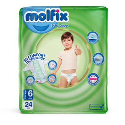 پوشک کودک مولفیکس سایز 6 بسته 24 عددی