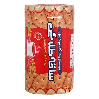 بیسکویت گندم کامل ساقه طلائی سبوسدار 200 گرم